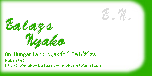 balazs nyako business card